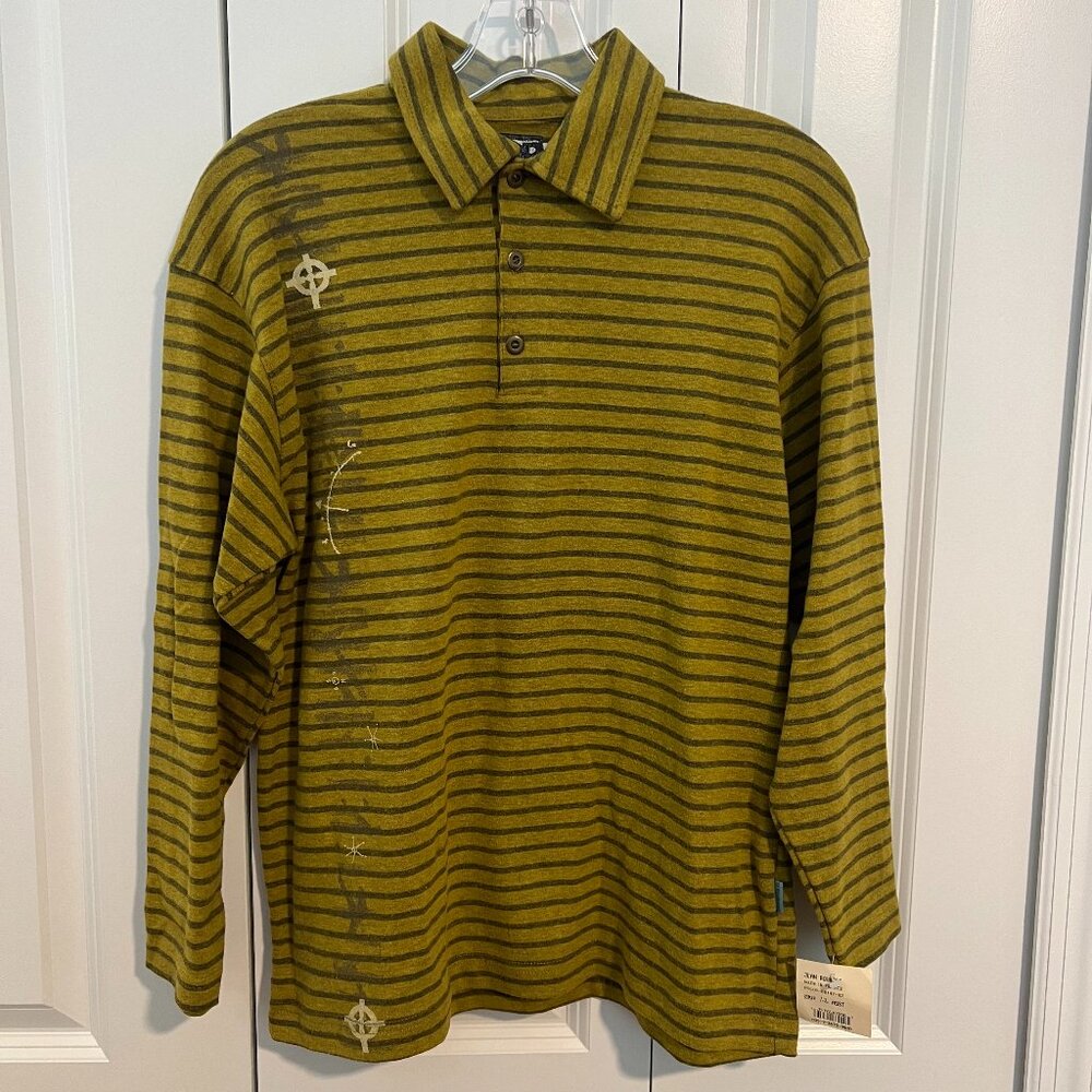 NWT Jean Bourget Green Long Sleeve Shirt Kids Size 12 Made in France
